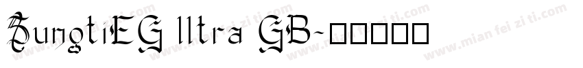 SungtiEG lltra GB字体转换